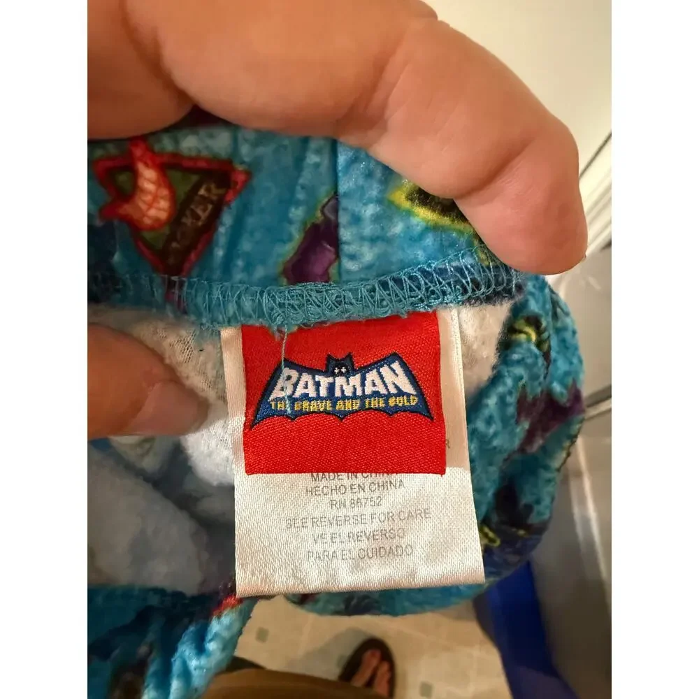 Batman Pajama Bottoms Boys Size 7 - Picture 3 of 5